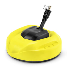 Kärcher front view surface cleaner showing compact housing and wide coverage benefit