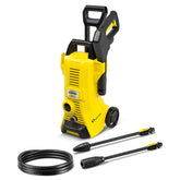 KÄRCHER front view of K3 pressure washer showing compact design and benefits