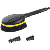 Kärcher rotating wash brush front view showing quick-connect and adapter, speeds cleaning