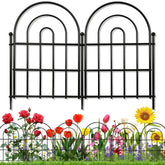 Karlliu front view of connected fence panels showing neat garden border and curb appeal