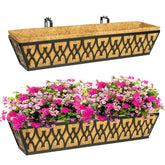 Karlliu front view of 30 inch window box showing sleek black finish and strength