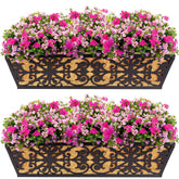 Karlliu front view rectangular window box showing neat planting and curb appeal