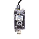 Kasco controller front view showing plug and compact design for easy installation