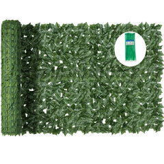 KASZOO front view of full 140x40 inch ivy privacy screen for instant privacy