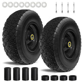 Kavedod front view wheel assembly showing solid tire for no-flats benefit
