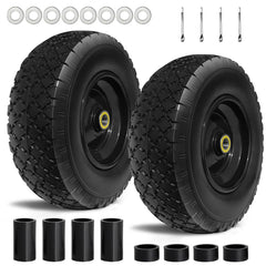 Kavedod front view wheel assembly showing solid tire for no-flats benefit