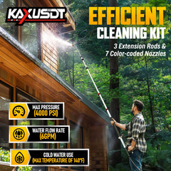 KAXUSDT support belt and pivoting coupler displayed to reduce arm strain
