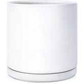 Kazeila planter front view showing matte white finish and modern shape benefit visual appeal