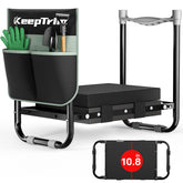 KeepTrim front view of folded seat showing compact storage and portability benefit