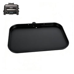 KEESHA griddle front view showing full cooking surface and fit benefits