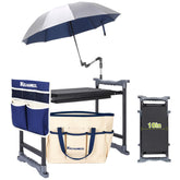 KELHOMECL front view folded bench showing portability and compact storage benefit