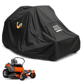 KEMIMOTO front view of cover on zero-turn mower showing full protection and fit