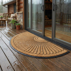 Kempf mat installed under wide double doors offering full coverage benefit