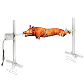 kendane front view assembled rotisserie showing full frame and spit, ideal for large roasts