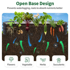 Kesfitt open-bottom showing roots growing into soil and drainage benefit