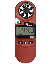 Kestrel 3000 front display showing wind and temperature readings for quick decisions