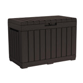 Keter Kentwood front view showing compact storage and clean finish benefit