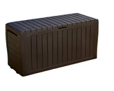 Keter Marvel front view showing tidy outdoor storage and durable build