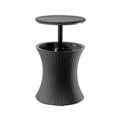 Keter Cool Bar front view showing sleek dark grey finish and contemporary style for patios