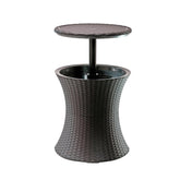 Keter Cool Bar front view showing espresso finish and compact design benefit