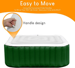 Ketofa valve and handle close-up for quick inflation and easy carrying benefit