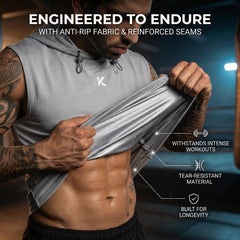 Kewlioo pullover vest worn by runner offering increased sweat during cardio