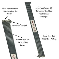 Keyfit Tools close-up of heat-treated tip micro teeth for secure joint scraping