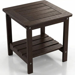 Kibaso front view of the outdoor side table showing sturdy weatherproof design