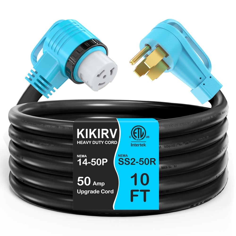 KIKIRV front plug and cable showing secure connection and safer power transfer