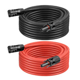 Kimbluth front packaging showing 25ft red and black 10 AWG cables for quick identification and durability