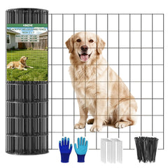 KIMZHE front roll view showing neat black PVC-coated fence and ready-to-install benefit