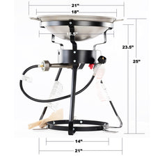 King Kooker close-up of 18-inch steel wok highlighting durable cooking surface