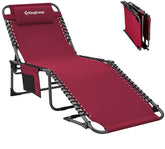 KingCamp front view lounger showing full-length support and comfort