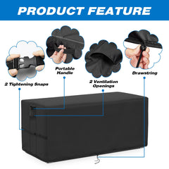Kingling bottom drawstring and corner snap closure securing cover against wind