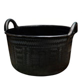 Kings County Tools front view of black 30L rubber bucket showing durable shape and capacity