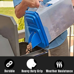 Buddeez Kingsford stacked containers showing space-saving organization benefit