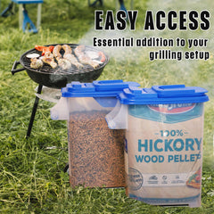 Buddeez Kingsford open flip-top lid demonstrating quick access benefit