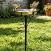 Kingson front view of assembled bird bath showing stable design and curb appeal