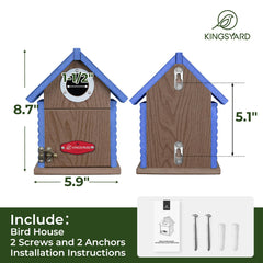 Kingsyard close-up of clear view panel for discreet bird watching and easy monitoring