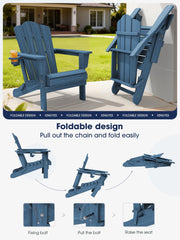 KINGYES navy folded profile demonstrating compact storage and convenience