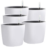 KINJOEK front view white planter showing clean modern look and versatility