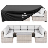 Kipiea full cover on patio set showing complete protection and weatherproofing