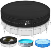 Kipiea front view showing full 21ft cover protecting pool and reducing debris