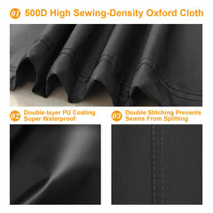Kipiea full-circle strap system securing the cover to prevent wind lift
