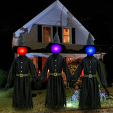 KISKISBY front view of three witches creating a striking lawn centerpiece