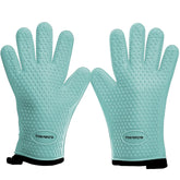 Kitchen Perfection front packaging showing the 11-inch heat-resistant gloves and benefits