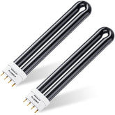Kittmip front view of both 24W replacement bulbs showing full length and shape