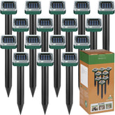 Kittmip front view showing 16-pack stakes and packaging, highlights easy setup