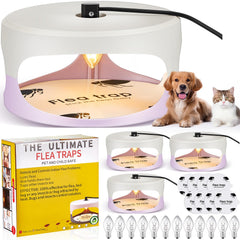 Kittmip trap front view showing compact design and color, protects floors