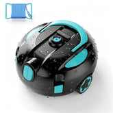 KKI front view of blue robotic cleaner showing compact design and efficient cleaning